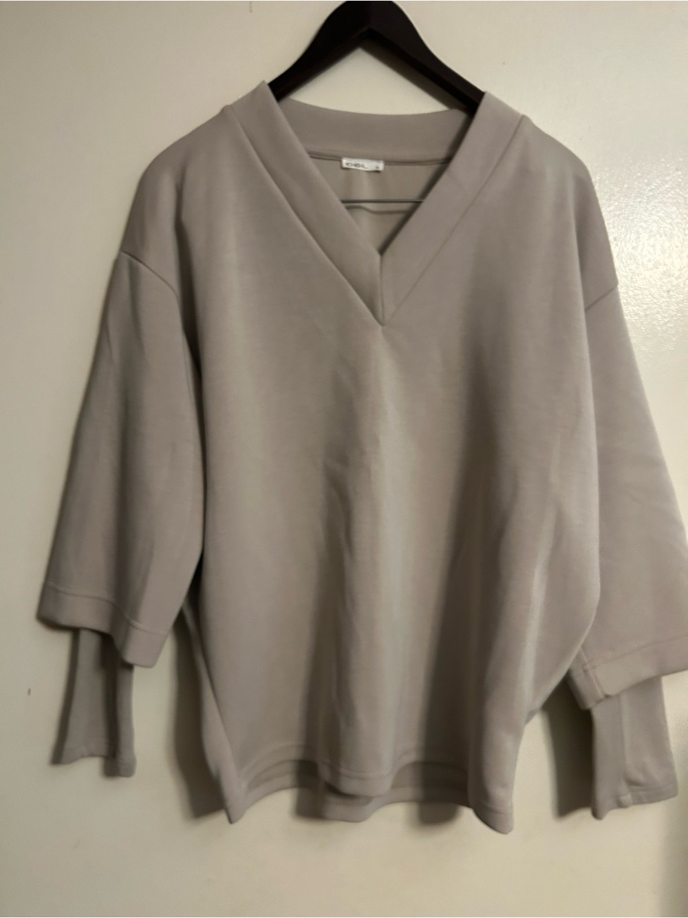 OGL Women's V-Neck Sweater in Light Gray